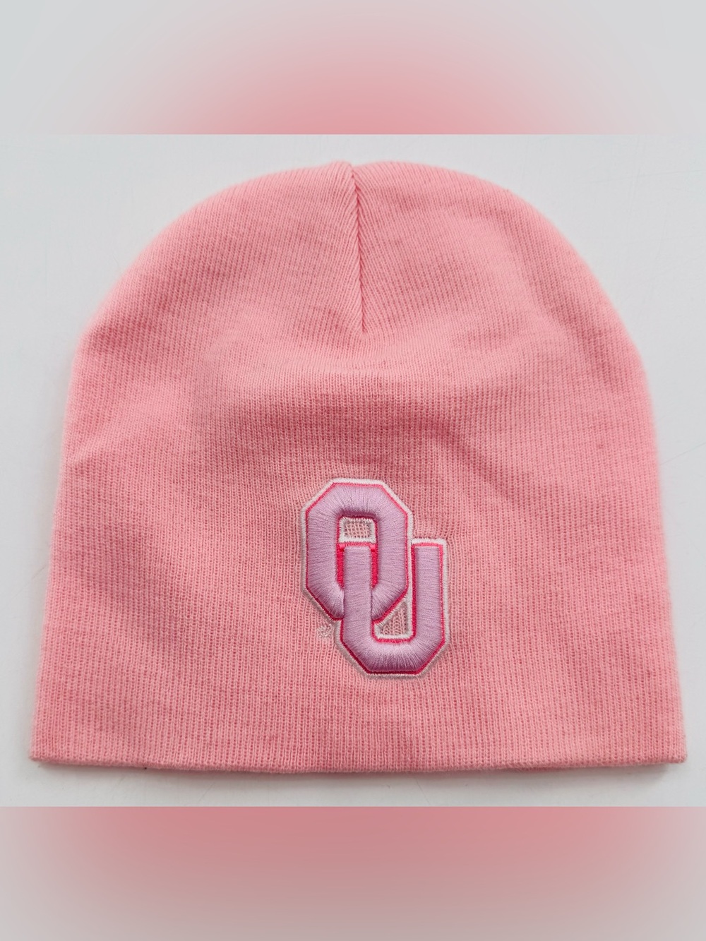 Oklahoma Sooners OU Pink Beanie Winter Hat Cap NCAA Breast Cancer Awareness NEW